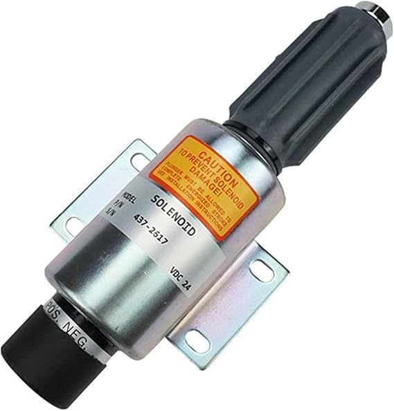 24V 437-2617 2370 Fuel Shutoff Stop Solenoid For Perkins 4006 4008 4012 Engine