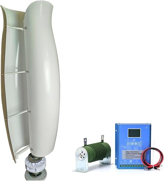 CHRISK 8000W Tulip Type Vertical Wind Turbine Small Wind Turbine 12V/24V Wind and Solar Complementary Power Supply System