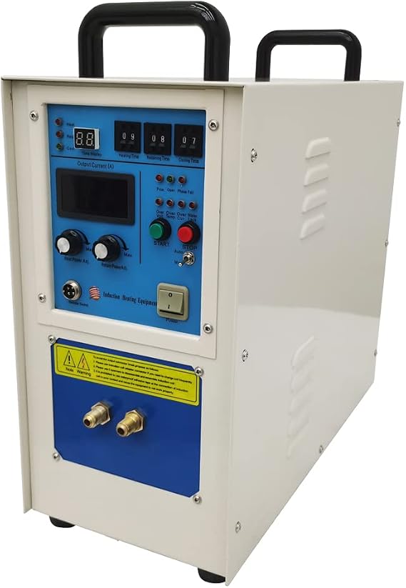 220V 15KW High Frequency Induction Heater Induction Heating Melting Machine Furnace Industrial Metal Heat Treatment for Welding Quenching Smelting Forging Annealing