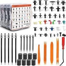 1595PCS Car Push Retainer Clips & Door Panel Trim Clamp Kit -40 Most Popular Sizes Nylon Bumper Fender Rivets Kit with 10 Cable Ties for GM Ford Toyota Honda Chevrolet BMW Benz Audi Nissan Mazda
