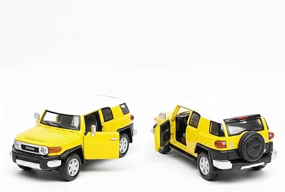 Kinsmart Canary Yellow Toyota FJ Cruiser SUV 136 Scale Diecast Car, SMALL