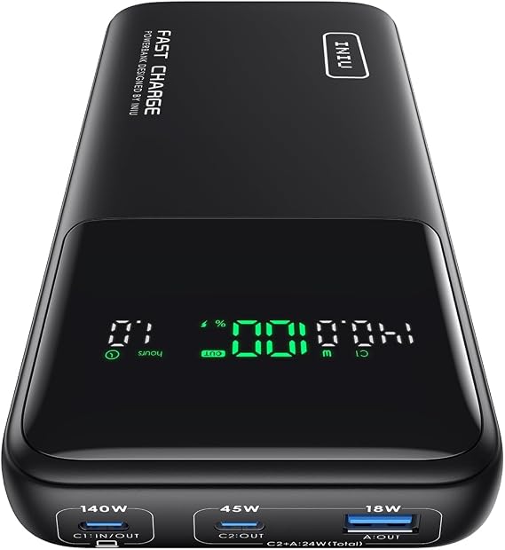 INIU Laptop Power Bank, Compact 27000mAh 140W Fast Charging Battery Pack