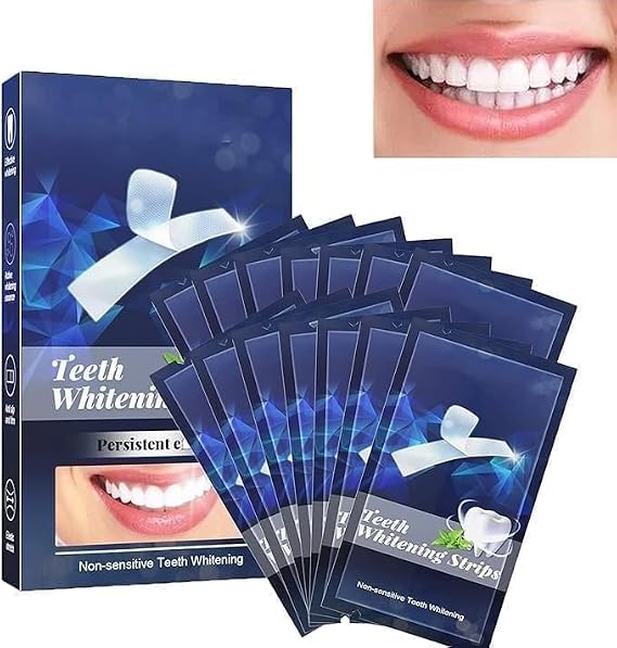 Teeth Whitening Strips for Teeth,Enamel Safe for Whiter Teeth,30 Minutes Fast Results, Remove Years Coffee/Wine/Smoking Stains, Fast & Effective Teeth Whitening 7 Treatments (14 Strips)