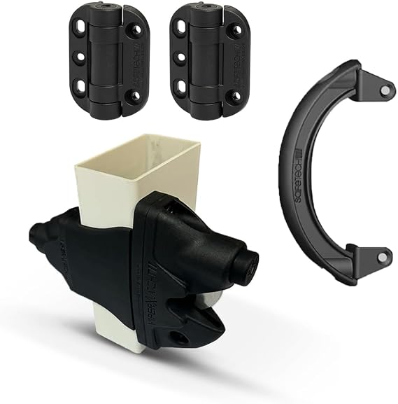 Safetech Hardware ViperX5-2" Gravity Gate Latch, TopKlik Gate Hingess & Gate Handle Bundle