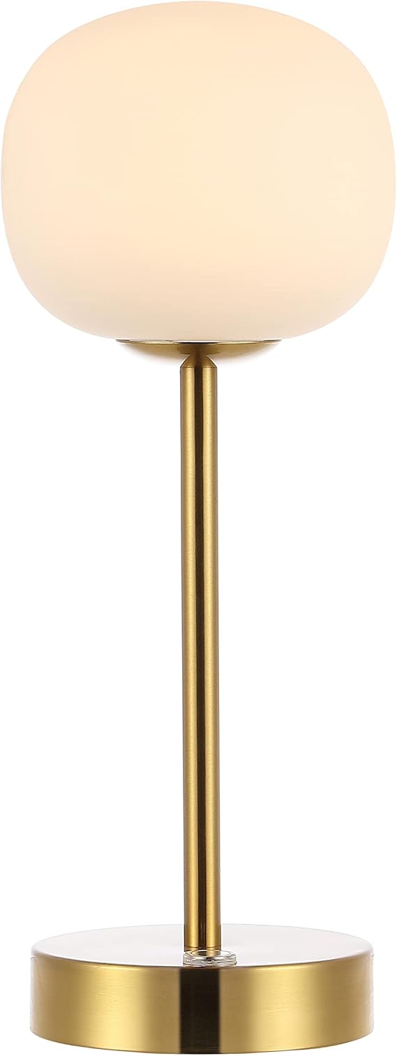 JONATHAN Y Natalia 12.25" Metal Rechargeable Table Lamp, Brass Gold