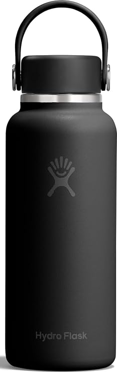 Hydro Flask Micro Bottle - Insulated Mini Leak Proof Flask for Purse or Pocket in 13.5 Oz Black