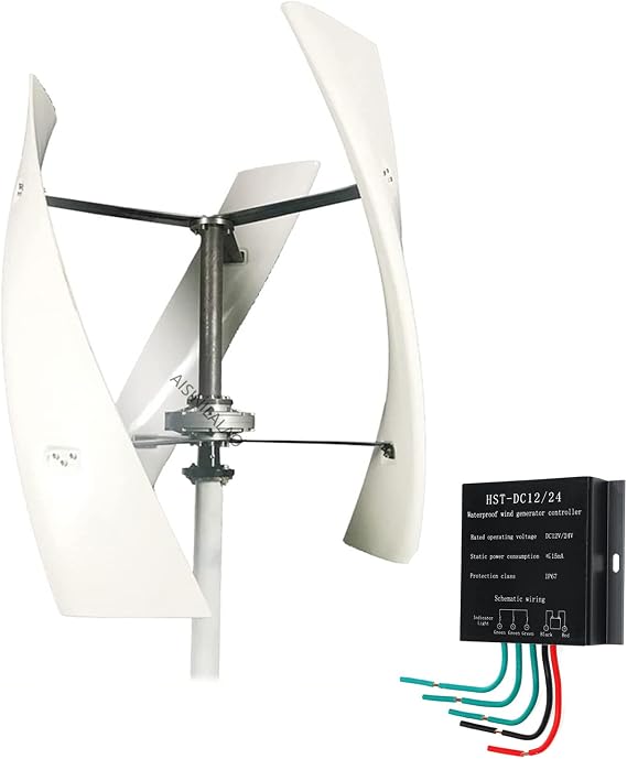9000W Low Noise Vertical Wind Turbine,3 Phase AC 12V 24V 48V 220V Vertical Axis Energy Generator Wind Power Kit for Home Energy Supplementation