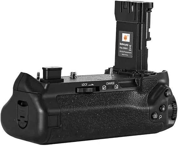 DSTE BG-E22 Vertical Battery Grip Compatible for Canon EOS R Camera, Works with LP-E6N, LP-E6NH Battery (Battery Not Included)