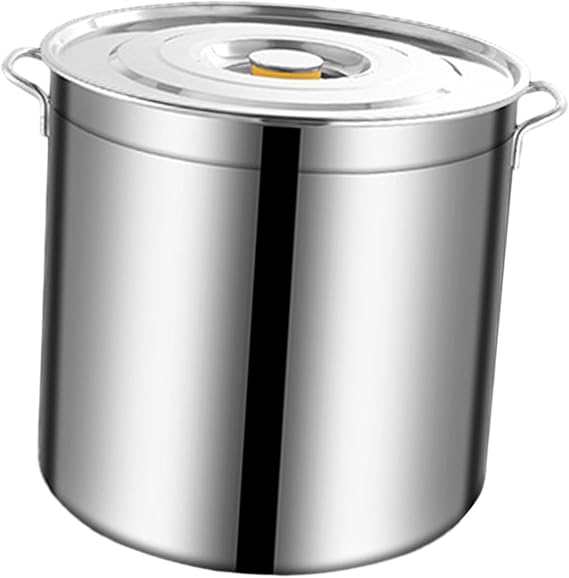 Stainless Steel Stock Pot with Lid Induction Pot Sturdy for Cooking, Simming, Soup, Stew, 20L