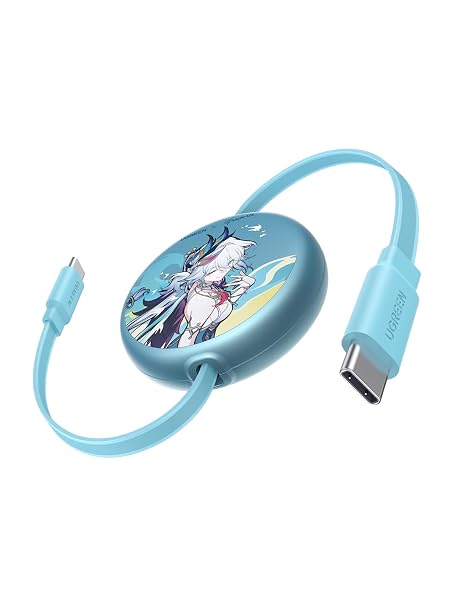 UGREEN Nexode 100W Retractable Cable Honkai: Star Rail, Glacier Blue, 3.3FT
