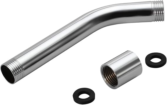 6.5 Inch Curved Shower Head Extension Arm, Stainless Steel Long Handle