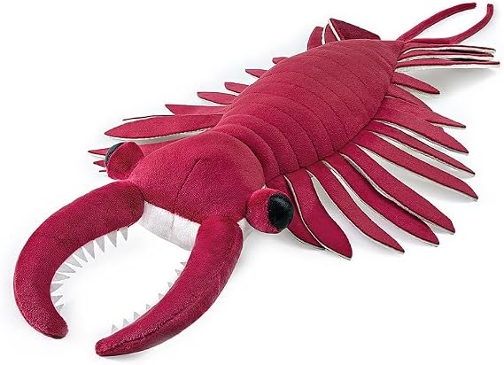 Realistic Cambrian Ancient Organism Anomalocaris Plush Toy - Simulation 21" Lifelike Cambrian Sea Creature Anomalocaris Stuffed Animals Model Plushie, Unique Plush Gift for Kids