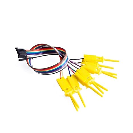 100PCS/LOT Test Hook Clip. Logic Analyzer Test Folder for USB Saleae 24M 8CH