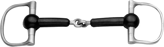 Korsteel Soft Rubber Mouth Jointed Dee Ring Snaffle Bit