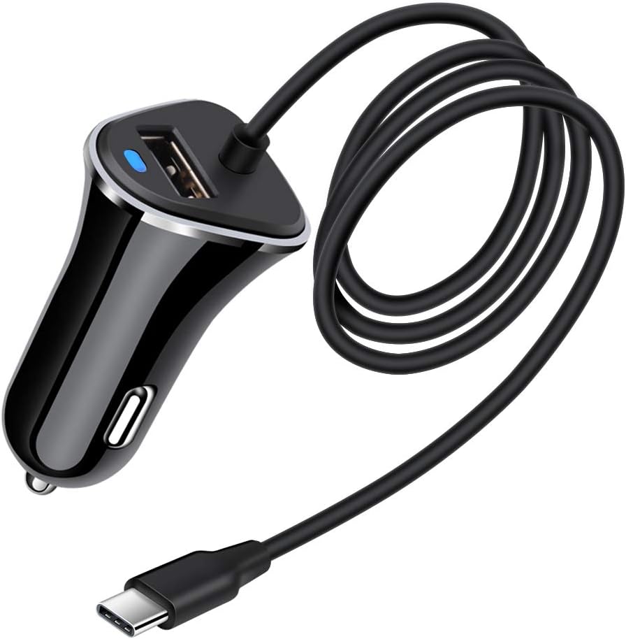 3.4A Car Charger Adapter for Samsung Galaxy Z Flip 7Z Fold 7S25 EdgeS24 UltraS23S22S21 5GS20S9S8,Google Pixel 9 Pro Fold8Pro8a877a6a654,USB C Car Plug with 3ft Type C Charger Cable