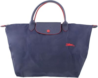 Longchamp Womens Le Pliage Club Lightweight Tote Handbag Navy Medium