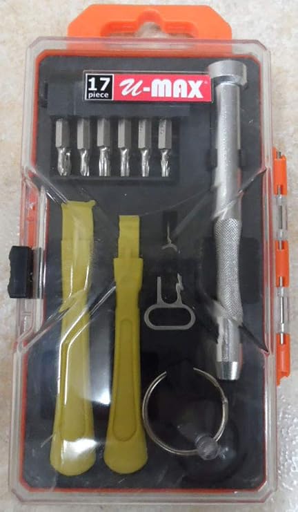 ToolUSA Smartphone Repair Tool Kit | 12 Steel Bit Set | Precision Screwdriver | Pry Tools | Suction Keyring | Durable & Compact | For Electronics Maintenance
