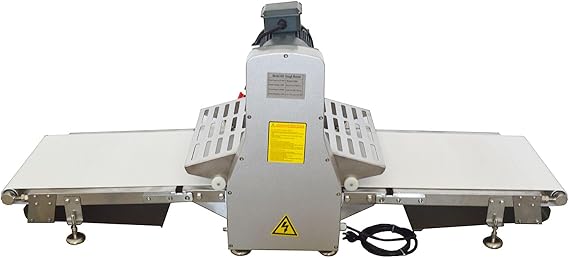 Commercial Dough Sheeter, Reversible Roller Dough Press Machine, Commercial Danish Pastry Machine Bread, egg tarts, pizza, Belt size 70.9"*19.7", 110V