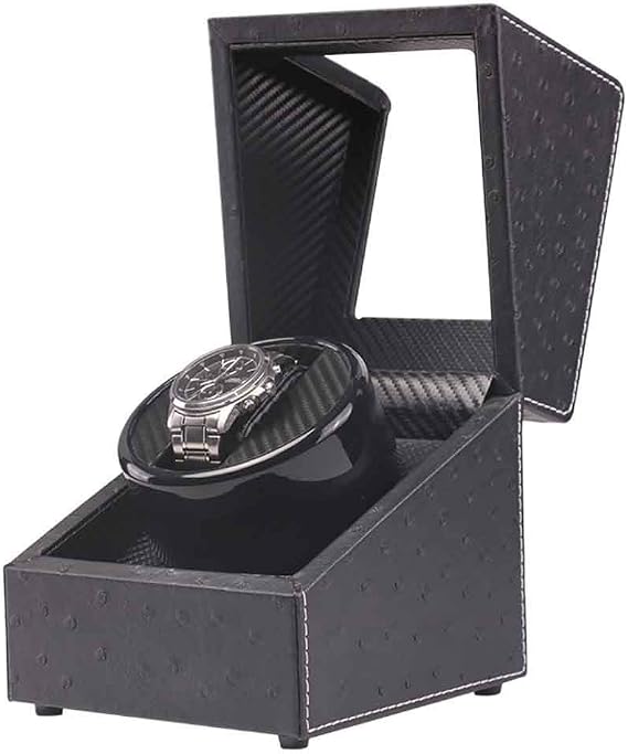 Single Watches Automatic Watch Winder Storage Boxes Rotating Watches organizer Display Suitable Black