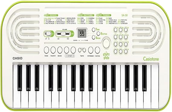 Casio SA-50H2 Mini Keyboard White with Adapter