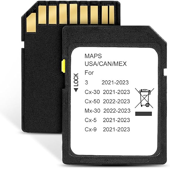 Navigation Car GPS SD Card Compatible with 2021-2023 Mazda 3 / CX5 / CX9 / CX30, 2022-2023 MX30 / CX50 GPS Map Card Sync Navigation System for USA/Canada/Mexico