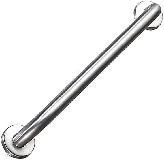 Shower Handicap Grab Bars for Bathroom Wall, Brushed Nickel for Bathtubs and Showers Stainless Steel Safety Anti-Slip Handrail Handicap for Elderly Children Steel (Color : Silver, Size : 38Cm)
