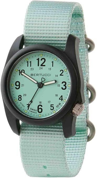 BERTUCCI DX3 Field Watch | Sage dial, Black Case - Sage Nylon Band