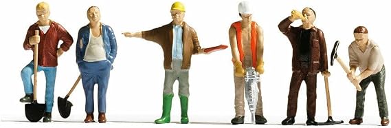 Noch 15110 Construction Workers 6/ H0 Scale Figures