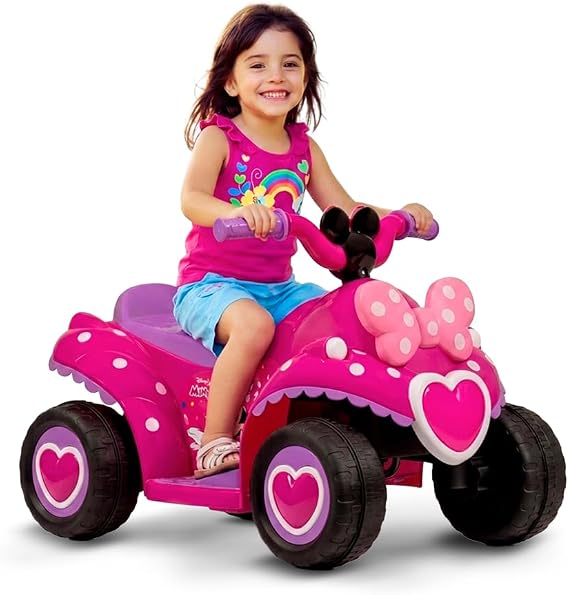 Huffy Disney Minnie Mouse 6V Ride-On Quad, Ages 1.5-3