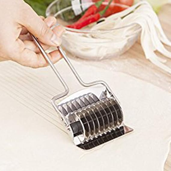 Pasta Maker, Stainless Steel Noodle Cutter Roller, Manual Pasta Dough Cutter