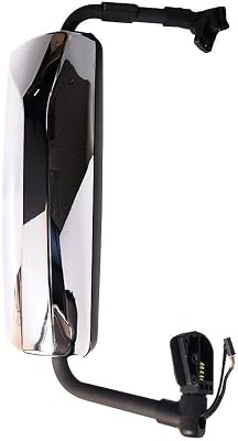 TORQUE Chrome Door Mirror wArm Replacement for 2004-2017 Volvo VNL Semi Trucks Power Heated Passenger Right Side RHDTR060-VLMC-R