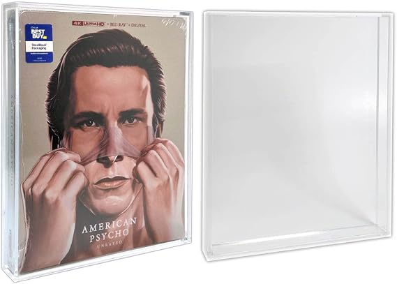 MALKO 2 Pack Premium Acrylic SteelBook Display Cases with UV Protection