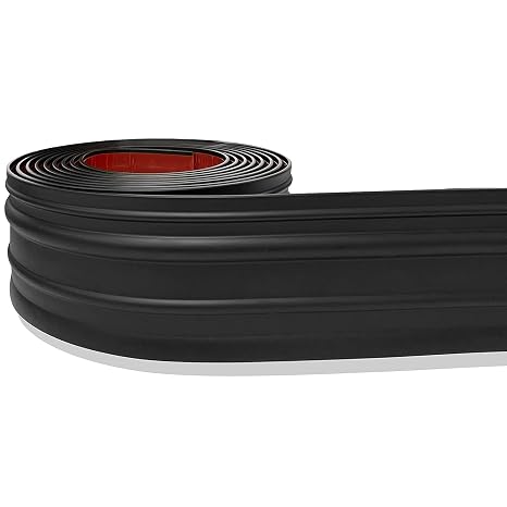PRO FLEX Black Vinyl Wall Base Decor, 4 inch X 20 ft Wall Base Trim with Super Strong Peel and Stick Adhesive Back - Flexible Self Stick Vinyl Wall Base - Easy Install Vinyl Floor