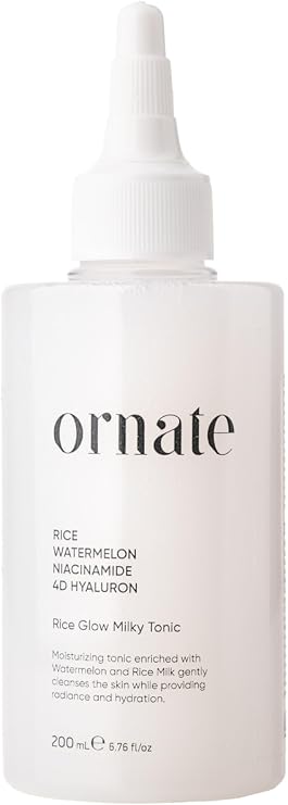 Ornate Aydınlatıcı, Leke Karşıtı, Nemlendirici Canlandırıcı Pirinç Mayası Pirinç Sütlü Tonik 200 ml
