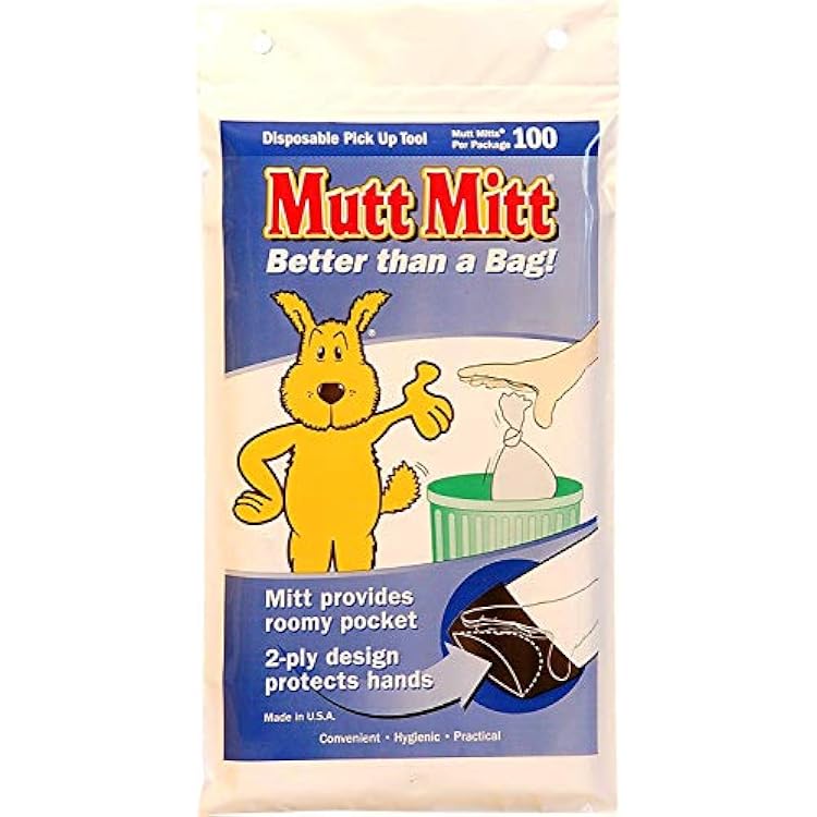 Mutt Mitt Dog Waste Pick Up Bag, 100-Count