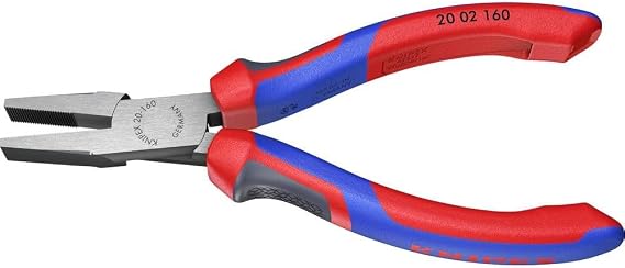 Knipex Düz Kargaburun Siyah Atramentize, Çok Bileşenli Saplı 160 mm 20 02 160