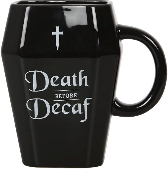 something different - Death Before Decaf - Coffin Mug
