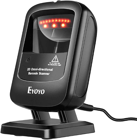 Eyoyo Omnidirectional Hands-Free 1D 2D Desktop USB Wired Barcode Scanner