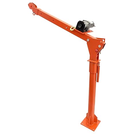 Electric Crane Hoist 880LB 360 Electric Hoist Lift 12v 1000W Davit Crane