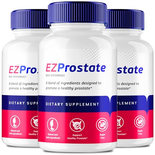 EZ Prostate Capsules, EZ Prostate Pills - Official EZ Prostate Supplement Pills - Maximum Strength Advanced All Natural Formula, EZProstate Health Men Pastillas Reviews 3 Pack