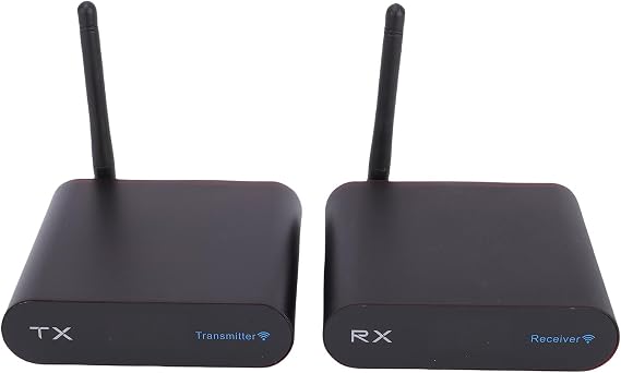 Wireless AV Receiver Transmitter 400m Distance 8 Channels 5.8GHz Audio Video Receiver Transmitter Kit, Wireless AV Extender Kit for Stable Transfers (US Plug)