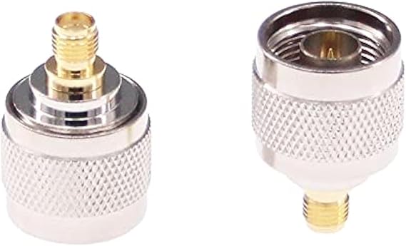 2pcs N Male to SMA Female RF Coax Adapter N to SMA Coaxial Connector(F41-2)