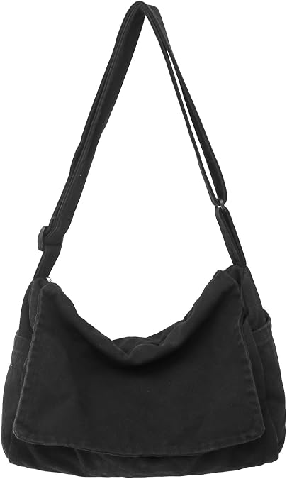 Canvas Messenger Crossbody Bag for Women Men Vintage