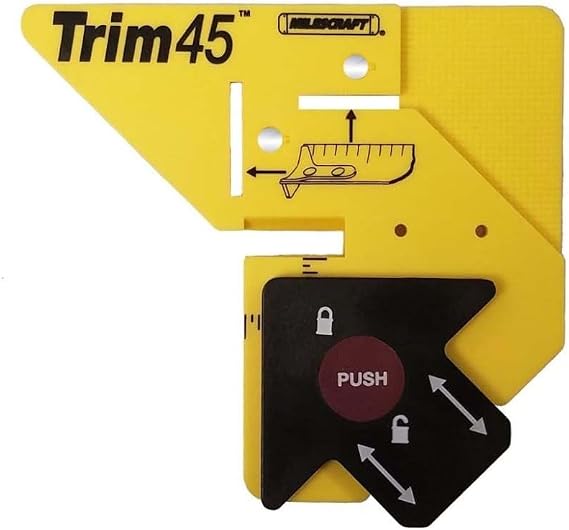 Milescraft 8401 Trim 45 Trim Carpentry Aid - Trim Gauge, Trim Miter Aid