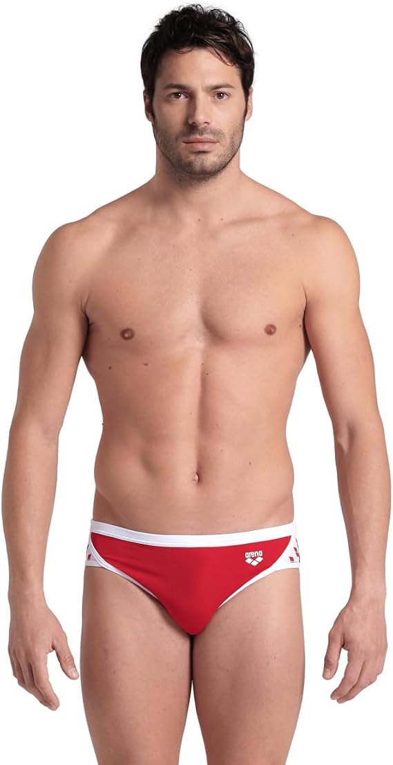 ARENA Men's Icons Solid Swim Briefs Professional Training Swimsuit Sports Trunk
