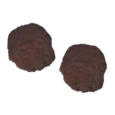 Ovation Europa Sheepskin Ear Plugs for Horses - Genuine Plush Sheepskin Reusable Equine Earplugs for Noise Reduction, 3 Pack, Brown