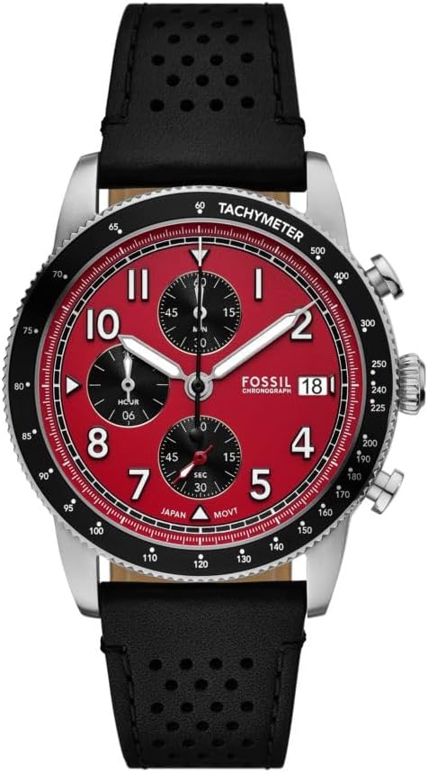 Fossil Men's Watch, Sport Tourer Quartz Stainless Steel Chronograph Watch for Men
