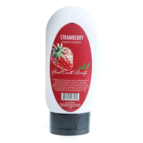 Hand Cream - Strawberry - Natural Lotion - 4 Ounce