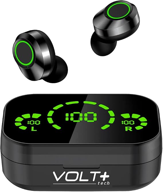 Pro Earbuds Wireless V5.3 LED Compatible with Huawei nova 12 Ultra IPX4 Water & Sweatproof/Noise Reduction/Quad Mic Plus 1200mah PowerBank