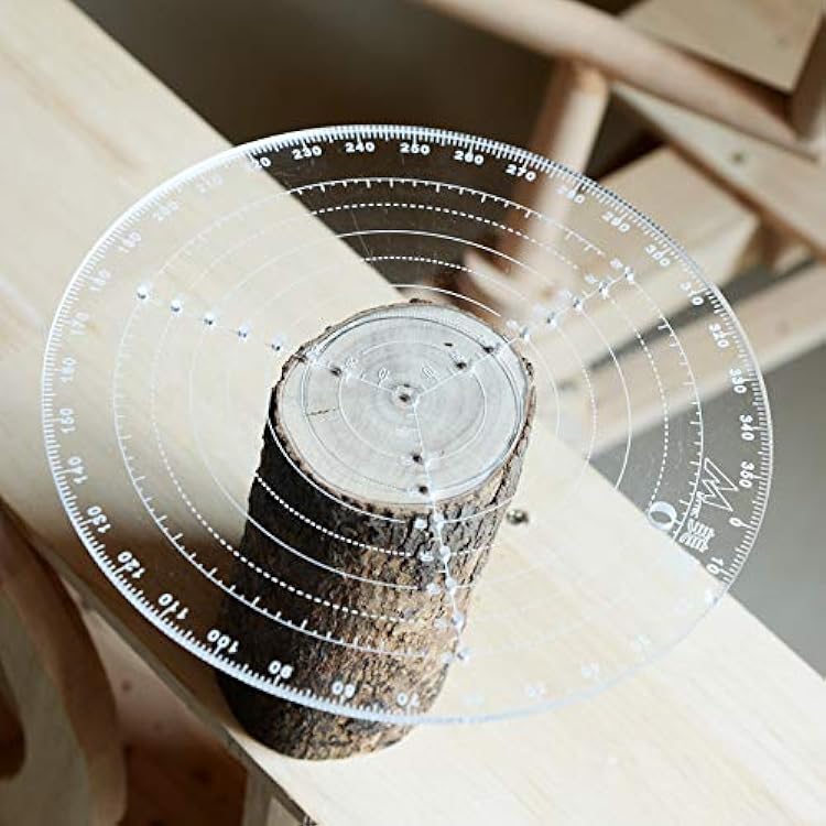 300mm 11.8inch Round Center Finder Compass for Wood Turners Lathe Work Clear Acrylic Drawing Circles Diameter